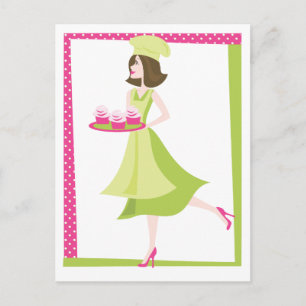 Cartão Postal E os Cupcakes eram cor-de-rosa