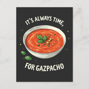 Cartão Postal É sempre hora de tomar sopa de tomate de gazeta