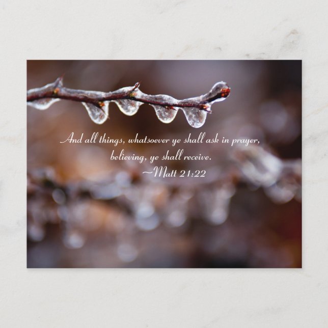 Cartão Postal E todas as coisas, seja o que for, vocês vão pedir (Frente)