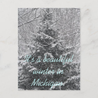 Cartão Postal É um belo inverno em Michigan