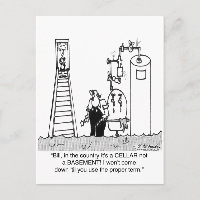 Cartão Postal É um Celar Inundado, não um porão (Frente)
