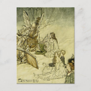 Cartão Postal E uma canção fada - Arthur Rackham