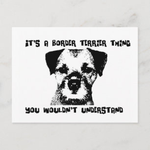 Cartão Postal É uma coisa de "Border Terrier" ...