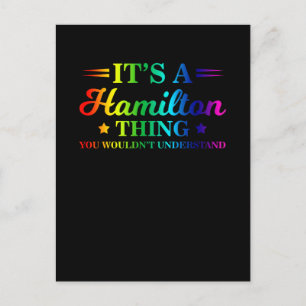 Cartão Postal É uma Coisa de Hamilton, Você Não Iria Entender