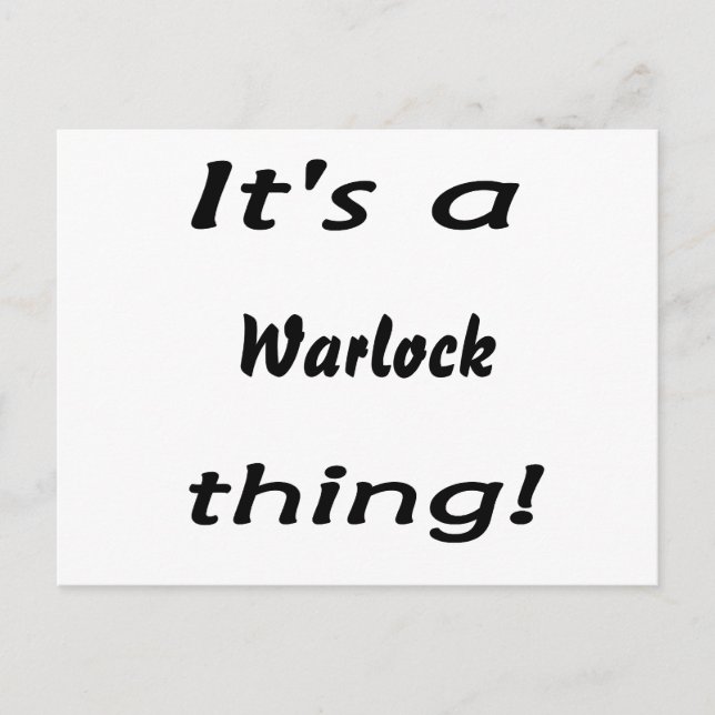 Cartão Postal É uma coisa de varlock! (Frente)
