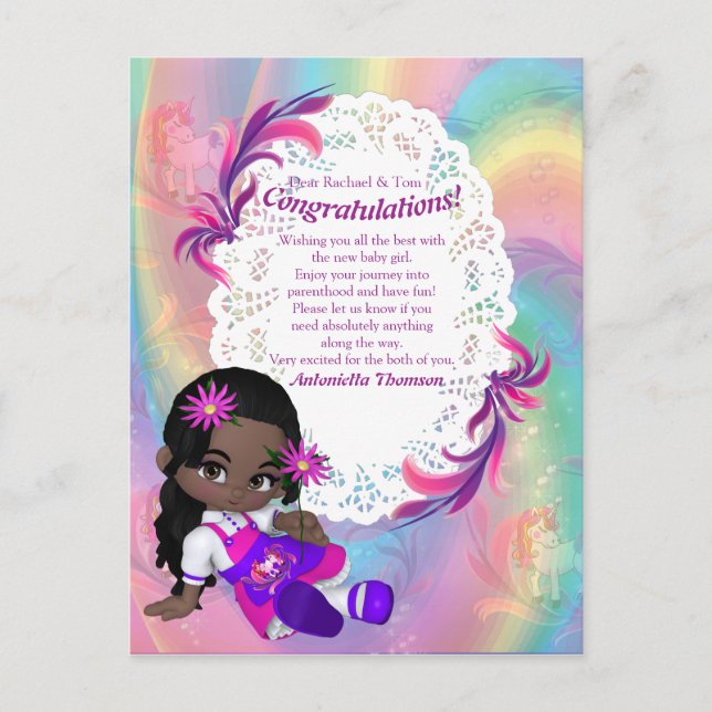 Cartão Postal É uma garota, uma torta (Frente)