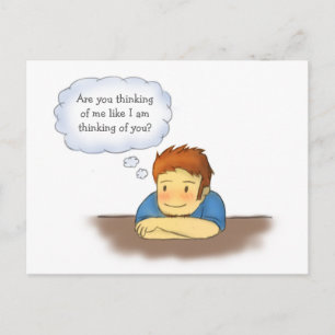 Cartão Postal É você que pensa de mim, cara que pensa da menin