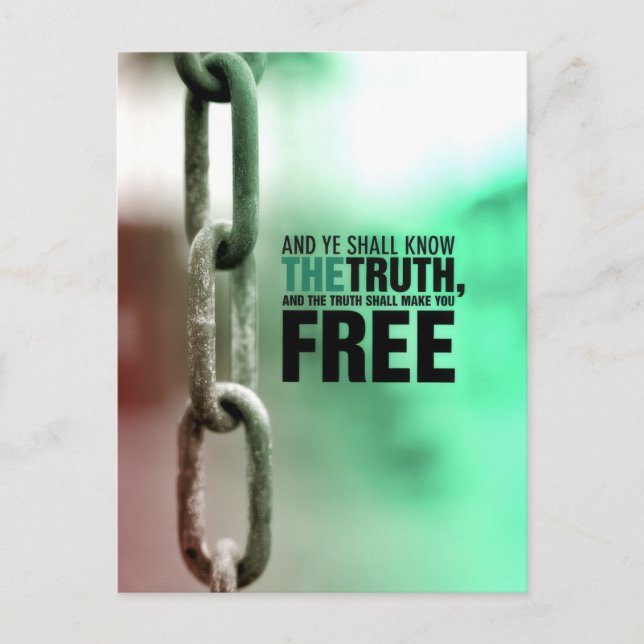 Cartão Postal E você saberá a verdade (Frente)
