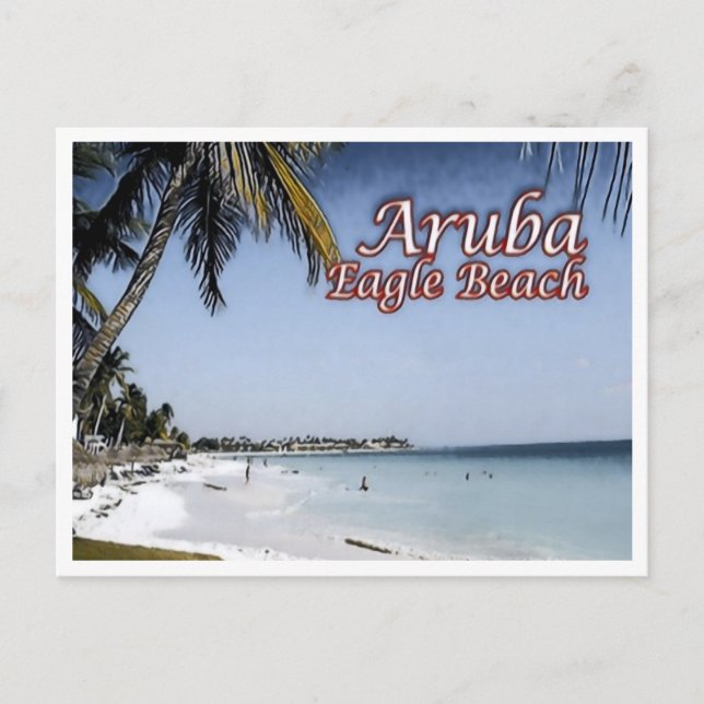Cartão Postal Eagle Beach - Aruba - (Frente)