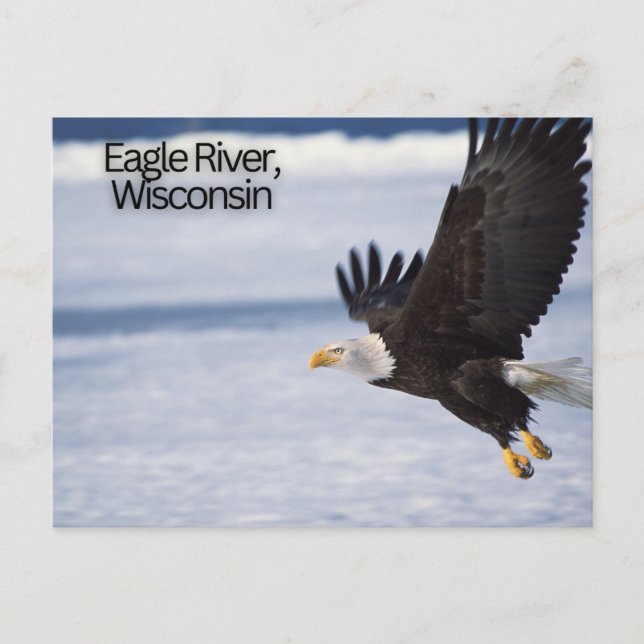 Cartão Postal Eagle River, Cartão-postal de Wisconsin (Frente)
