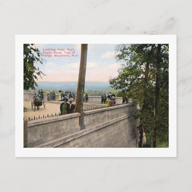 Cartão Postal Eagle Rock, laranja Ocidental, NJ Vintage (Frente)