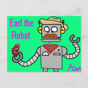 Cartão Postal Earl the Robot