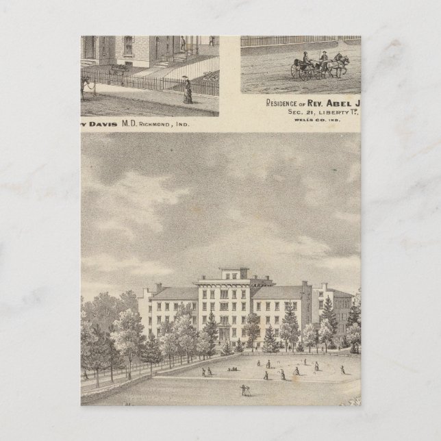 Cartão Postal Earlham College, Richmond (Frente)