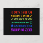 Cartão Postal Earth is Not Flat Vaccines Work Funny science<br><div class="desc">Hope you like it</div>