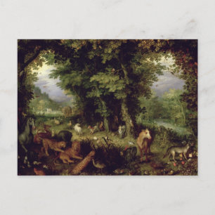 Cartão Postal Earth ou The Earthly Paradise, 1607-08 (petróleo 