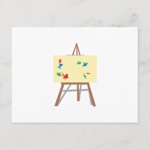Cartão Postal Easel e Pintura