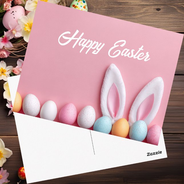 Cartão Postal Easter Postcard with Easter Eggs (Criador carregado)