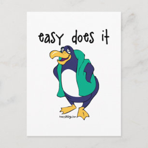 Cartão Postal Easy It Penguin