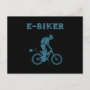 Cartão Postal EBiker Electric Bike EBike Cycling Cyclist Gift