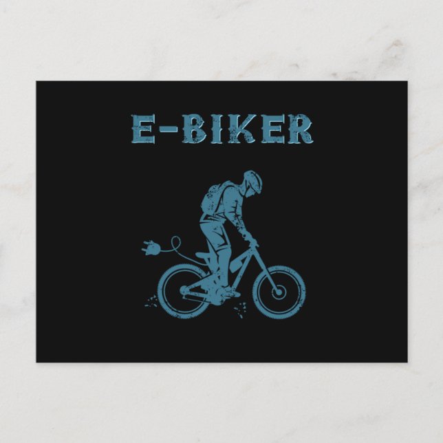 Cartão Postal EBiker Electric Bike EBike Cycling Cyclist Gift (Frente)