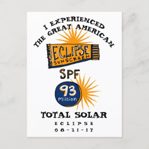 Cartão Postal Eclipe Solar Engraçado Tela Solar