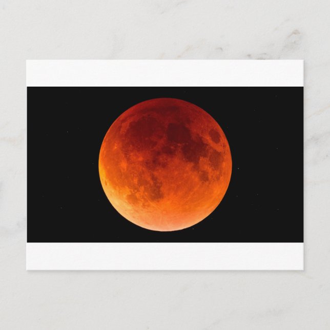 Cartão Postal Eclipse da Lua Sanguínea (Frente)