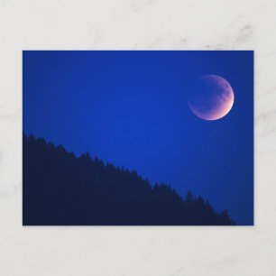 Cartão Postal Eclipse Lunar Sobre Floresta   Zug, Suiça