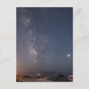 Cartão Postal Eclipse Lunar & Via Láctea   Praia de Bandon Orego