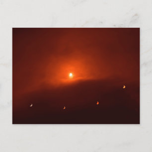Cartão Postal Eclipse Solar.
