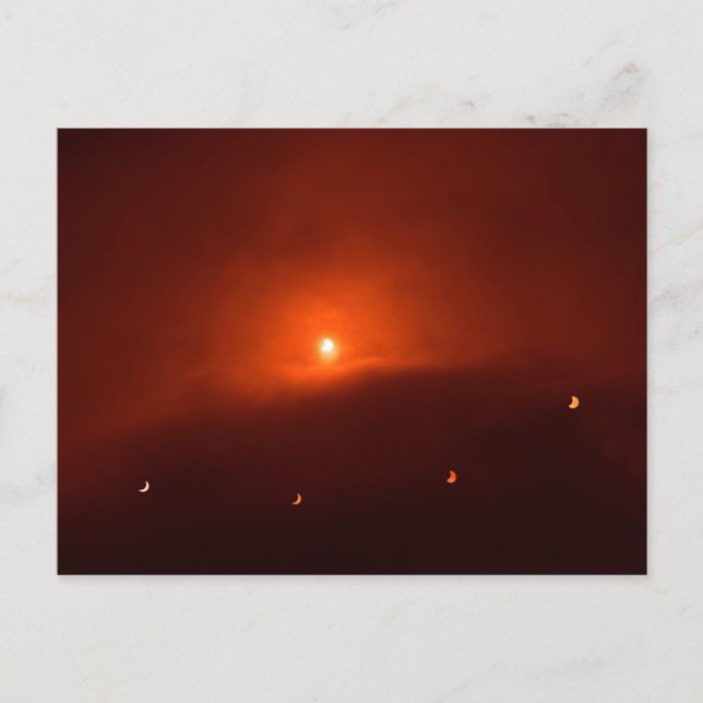 Cartão Postal Eclipse Solar. (Frente)
