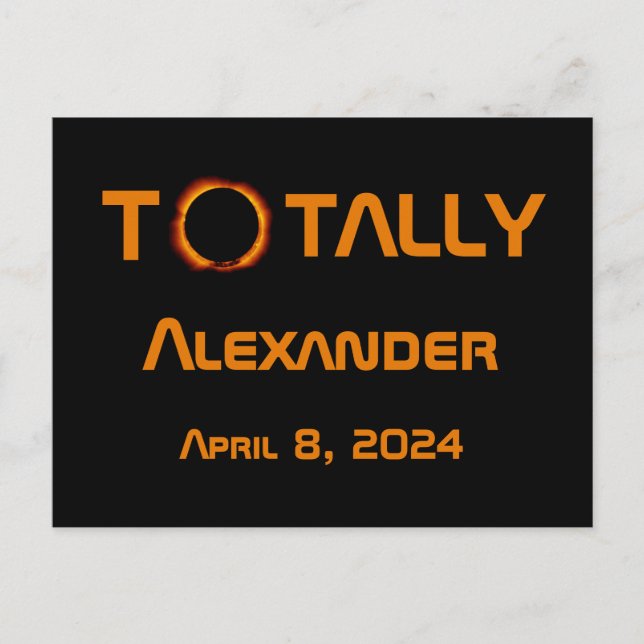 Cartão Postal Eclipse Solar 2024 Totalmente Pessoal (Frente)