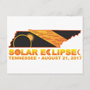 Cartão Postal Eclipse Solar De 2017 Em Todo O Mapa Das Cidades D