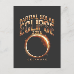 Cartão Postal Eclipse Solar Parcial 2025 Astronomy Event