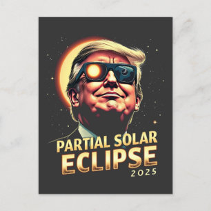 Cartão Postal Eclipse Solar Parcial 2025 de Dobra