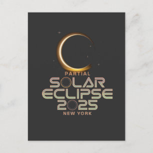 Cartão Postal Eclipse Solar Parcial 2025 Evento Astronômico