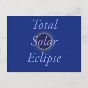 Cartão Postal Eclipse Solar Total 2017