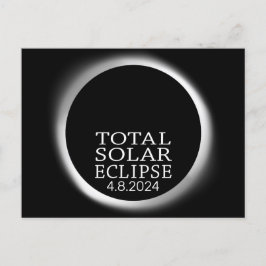Cartão Postal Eclipse Solar Total - 2024 ou data personalizada