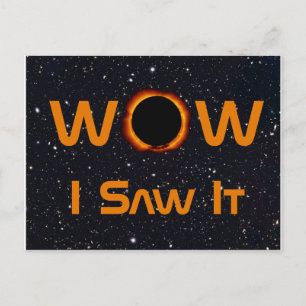 Cartão Postal Eclipse Solar Total WOW I Vi