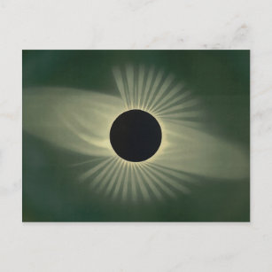 Cartão Postal Eclipse Total da Arte Sun Vintage