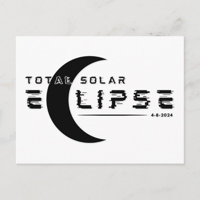 CARTÃO POSTAL ECLIPSE TOTAL DO SOL 2024 (Frente)