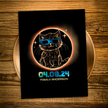Eclipse Total do Sol 2024 Gatos Óculos de Eclipse 