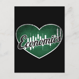 Cartão Postal Economia Retro Heart Blackboard Love