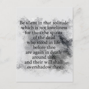 Cartão Postal Edgar Allan Poe Espíritos do Poema do Halloween do