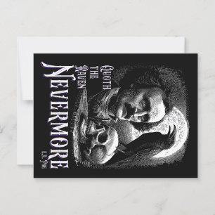Cartão Postal Edgar Allan Poe's Raven Nevermore