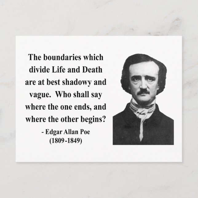 Cartão Postal Edgar Allen Poe Cotação 10b (Frente)