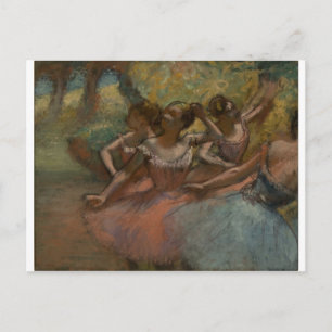 Cartão Postal Edgar Degas - 4 Bailarinas no Palco 1885-90 Dançar