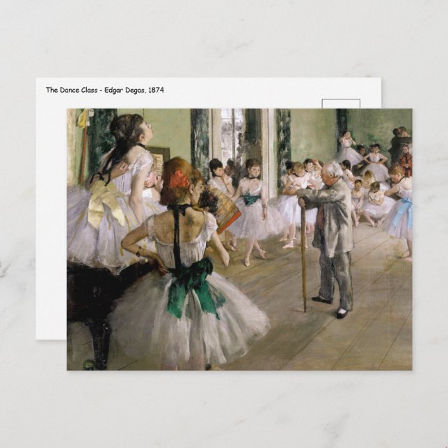 Cartão Postal Edgar Degas - A Classe da Dança (Frente/Verso)