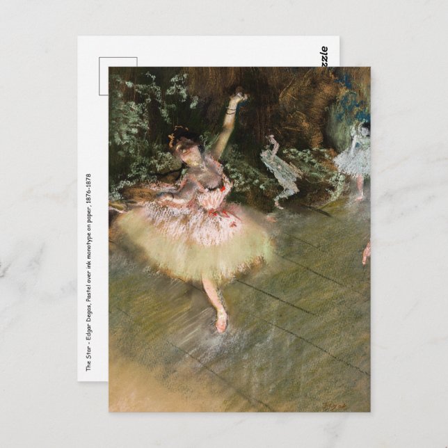 Cartão Postal Edgar Degas - A Estrela 1878 (Frente/Verso)
