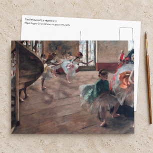 Cartão Postal Edgar Degas - A Rehearsal