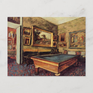 Cartão Postal Edgar Degas, A Sala de Bilhar